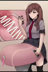 Page 7 of Gihindai de sagyō-teki ni sei shori shi teru (tsumori no) futanari-chan | A futanari staying cool as she relieves her sexual urges - preview thumbnail