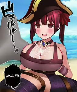 Page 2 of Shota o Nigasanai, Kitou Tsubushi Paizuri na Houshou Marin Senchou | Captain Houshou Marine gives a shota a glans-crushing paizuri and doesn't let him out - preview thumbnail