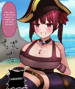 Page 3 of Shota o Nigasanai, Kitou Tsubushi Paizuri na Houshou Marin Senchou | Captain Houshou Marine gives a shota a glans-crushing paizuri and doesn't let him out - preview thumbnail
