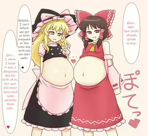 Page 56 of Reimu & Marisa Haramase | Impregnating Reimu and Marisa - preview thumbnail