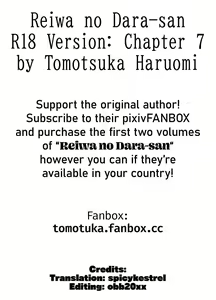 Page 13 of Reiwa no Dara-san R18 Version - Chapter 7 - preview thumbnail