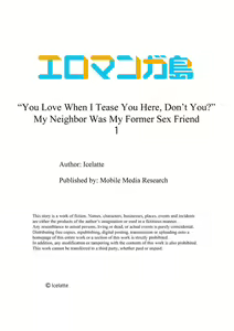 Page 27 of "Koko Ijirareru no Sukidatta yona?" Rinjin wa, Hitozuma no Moto SeFri | "You Love When I Tease You Here, Don't You?" My Neighbor Was My Former Sex Friend 1 - preview thumbnail