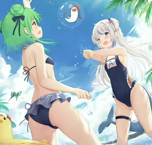 Gawr Gura x Uruha Rushia 2 — hentai manga cover on Fhentai