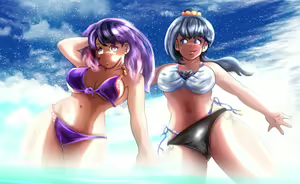 Rokka to Akane Mizugi Sugata - hentai manga cover image