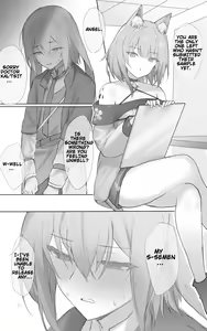 Rhodes Kenkou Shindan de Kentai o Nekosogi Shiboritorarechau Hanashi | A Story About a Specimen Being Extracted During a Health Checkup at Rhodes Island — hentai manga cover on Fhentai