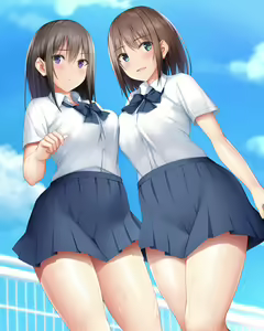 Page 317 of Suieibu no Seisokei Osananajimi to Honnou Mukidashi no Nakadashi Onedari Icha Love Sex! ~Futari no Osananajimi ga Ore no Chinpo o Neratte Yuuwaku Battle~ - preview thumbnail