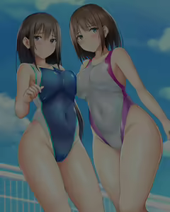 Page 484 of Suieibu no Seisokei Osananajimi to Honnou Mukidashi no Nakadashi Onedari Icha Love Sex! ~Futari no Osananajimi ga Ore no Chinpo o Neratte Yuuwaku Battle~ - preview thumbnail