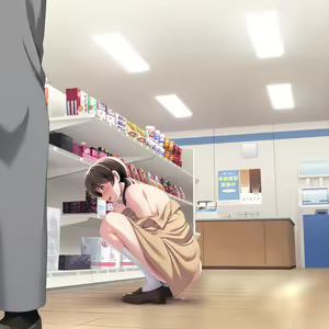 Page 72 of A girl exposing herself at a convenience store - preview thumbnail