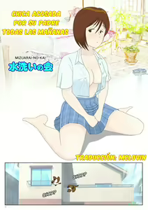 Asa Kara Chichi ni Ya Rareru Musume | Chica Acosada por su Padre — hentai manga cover on Fhentai