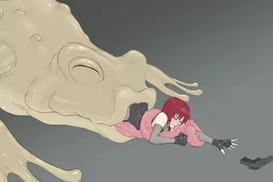 Page 64 of BHM - Monster Lab - Dino Crisis - Regina Vore Tentacles Restraint Ryona Kissing Hugging - preview thumbnail