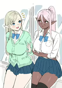 Konna Eromanga Attara Yomitai na "Elf JK to Dark Elf JK Hen" — hentai manga cover on Fhentai