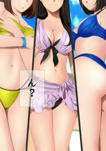 Page 66 of Joshi Kousei na Osananajimi to Natsu no Pool de Lucky Sukebe Manga Enshutsuban - preview thumbnail
