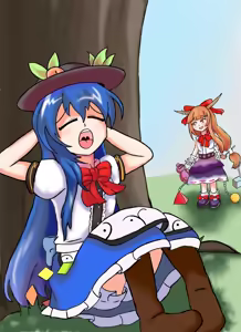 Page 2 of Tenshi x Suika - preview thumbnail