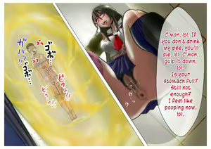 Page 19 of Saki-chan no Oshikko to Unko o Tabesaserareru Ningen Benki ni Nacchatta Ohanashi | A Story About Becoming a Human Toilet and Being Forced to Drink Saki-chan's Pee and Eat Her Poop - preview thumbnail