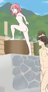 Page 4 of Tsuboyu ni Hairu Shunkan ni Konyoku to Kizuita Maruyama | Aya realizes the moment she enters the bathtub that it is a mixed bath - preview thumbnail