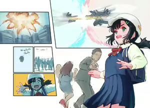 Page 59 of Mezameru Tabi ni Shussan! Kaizou! Kiken Shinryaku VS Kiken Seigi Hero VS Helmet Tsuugaku Shoujo - preview thumbnail