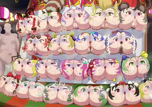 Page 13 of A food stall lined with butts with faces painted on them - preview thumbnail