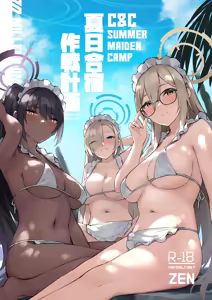 Natsubi Gasshuku Sakusen Keikaku - C&C SUMMER MAIDEN CAMP — hentai manga cover on Fhentai