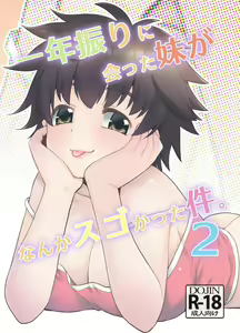 Ichinen-buri ni Atta Imouto ga Nanka Sugokatta Ken. 2 | 相隔一年再會的妹妹總覺得很驚人的那件事。2 — hentai manga cover on Fhentai