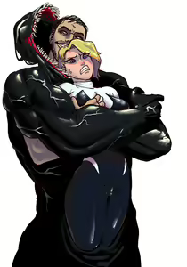 Gwen Stacy and Venom - hentai manga cover image