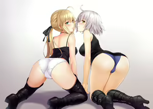 Page 2 of Jeanne d'Arc x Artoria Pendragon (decensored) - preview thumbnail