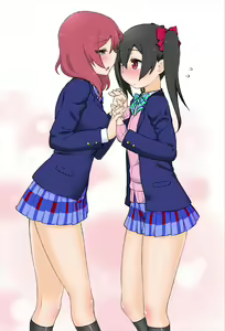 Maki-chan ga Hajimete Nico-chan to Ecchi suru Hon - hentai manga cover image