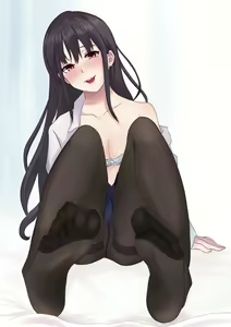 Daisuki na Kareshi-kun ni Hajimete no Kuro Tights Ashikoki — hentai manga cover on Fhentai