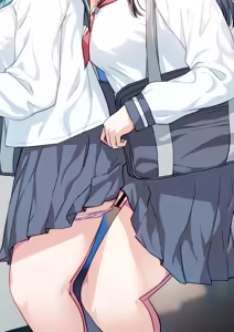 Page 17 of Denshanai de Kouhai ni Sounyuu Shichatteru Futanari-chan - preview thumbnail