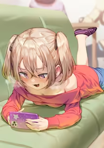 Page 16 of Raikyaku-chuu mo Kossori Ero Douga o Miru Futanari-chan - preview thumbnail