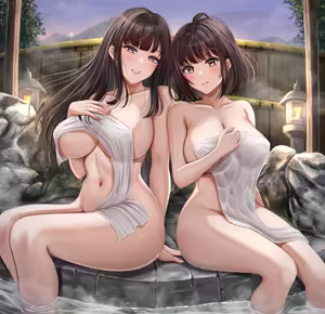 Page 42 of Sono Toshi no Hanareta Kurokami Shimai to Omeko suru Hanashi 2 ~Onsen Ryokou Hen~ - preview thumbnail