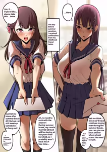 Summertime with My Twins Childhood Friend — hentai manga cover on Fhentai
