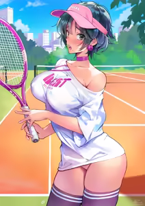 Page 17 of Tennis Court de Kanojo ni Hazukashii Situ o... - preview thumbnail