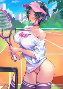 Page 39 of Tennis Court de Kanojo ni Hazukashii Situ o... - preview thumbnail