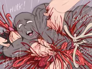 Page 4 of Forbidden Hornet Guro Art - preview thumbnail