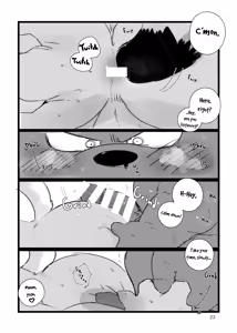 Page 22 of a book about getting lovey dovey with an old tiger with kansai accent in a public bathouse - preview thumbnail