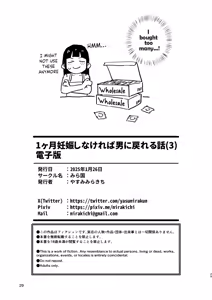 Page 28 of 1-kagetsu Ninshin Shinakereba Otoko ni Modoreru Hanashi (3) | As Long As I Don't Get Pregnant for 1 Month, I'll Turn Back Into a Man - preview thumbnail