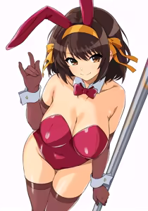 Page 3 of 爆乳バニーガールハルヒさん - preview thumbnail