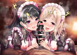 Page 14 of シャニマス櫻木真乃と風野火織のメイド姿でのダブルフェラ - preview thumbnail