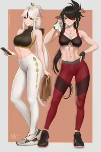 Page 285 of Gelbooru - Yoga Pants/Leggings Big Breasts Anime beauties - preview thumbnail