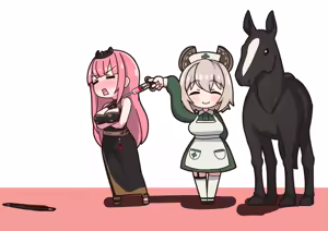 Page 37 of kulettula/クェッツァー Mori Calliope and Nimi Nightmare horse game - preview thumbnail