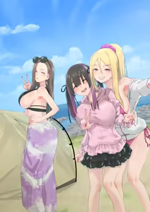 Page 84 of Gal Camp v ~Yarisaa no Bijo 3-nin to Ero Mokuteki de Umi e Iku Hanashi~ - preview thumbnail