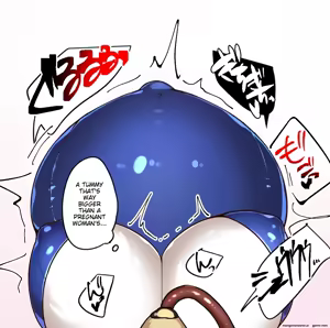 Page 7 of Mesukemo-chan gets her belly inflated with gas cylinders until the room is full 🎈 - preview thumbnail