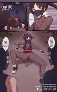 Page 4 of "Cow's Tongue Machine" Kunoichi Tickling Interrogation - preview thumbnail