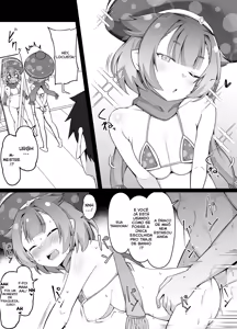 Kotoshi no Mizugiwaku o Hisoka ni Neratte Iru Locusta-chan | Locusta-chan está secretamente tentando conseguir a vaga de traje de banho - hentai manga cover image