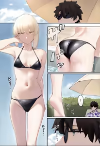 Page 2 of Alter to Natsuyasumi | Summer vacation with Artoria Alter - preview thumbnail