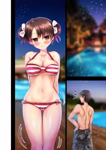 Page 16 of Osananajimi no Riyuna-chan to Futari Bocchi Pool de Chapuchapu Nurenure Icha Love H - preview thumbnail