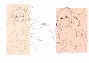 Page 46 of Honkai Impact 3rd/Genshin Impact sketches - preview thumbnail