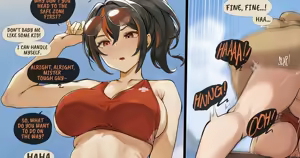 Zhu Yuan - Beach Restricted Area! — hentai manga cover on Fhentai