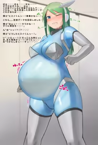 Page 16 of （ちょっと特殊なシチュなので注意）首チンコ化され体が半透明ボディなってしまったヒロインが自分の射精でボテ腹になってしまう......（差分２０枚） - preview thumbnail
