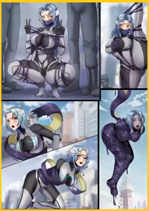 紧身衣女战士被寄生生物肆意玩弄 — hentai manga cover on Fhentai